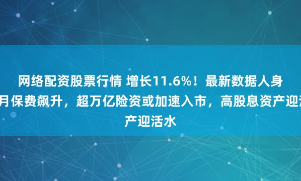 网络配资股票行情 增长11.6%！最新数据人身险4月保费飙升，超万亿险资或加速入市，高股息资产迎活水